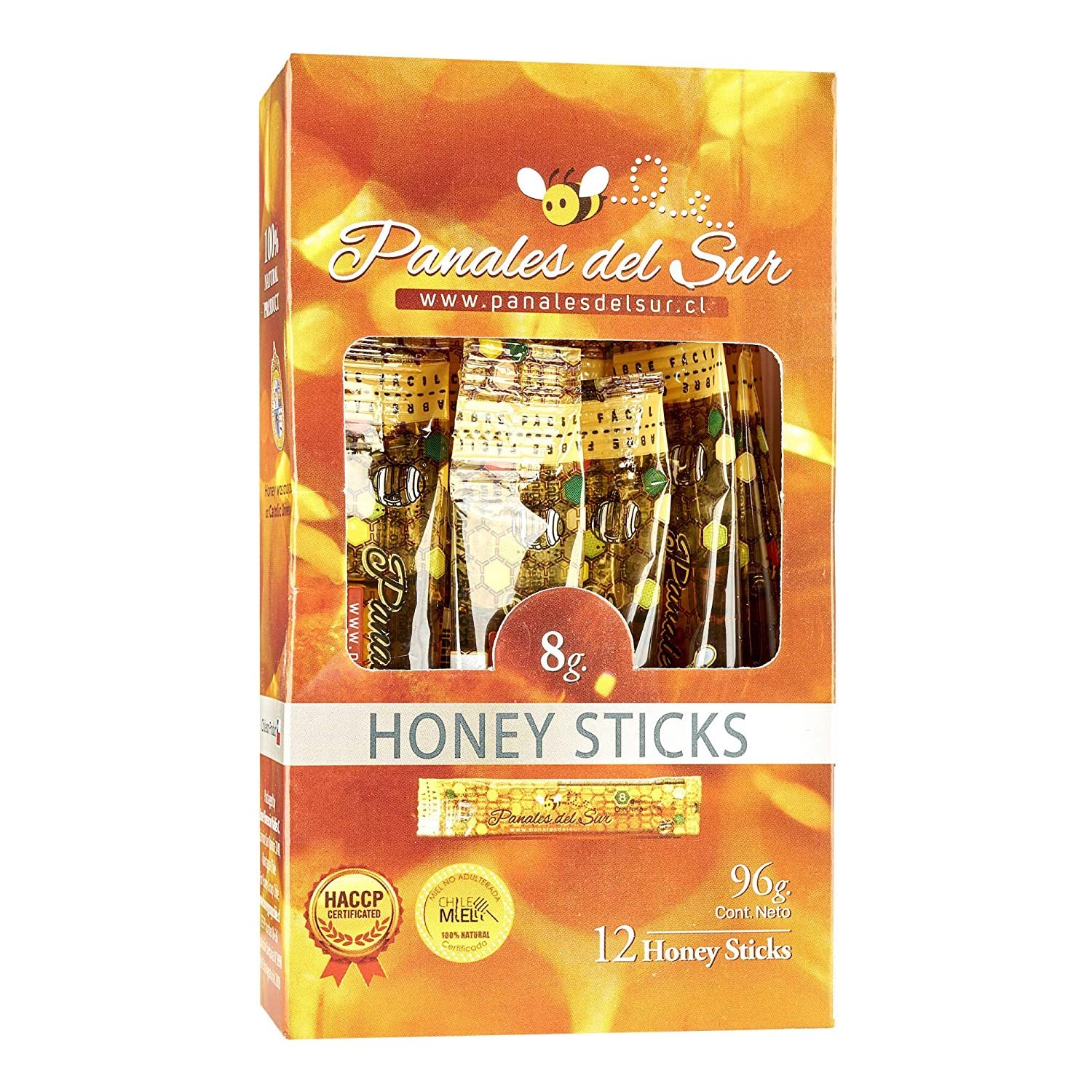 15 Honey Sticks – 0.28 oz 100% Pure Raw Carry Snack – Balanced Fresh and Convenient Flavor - Imagen 1